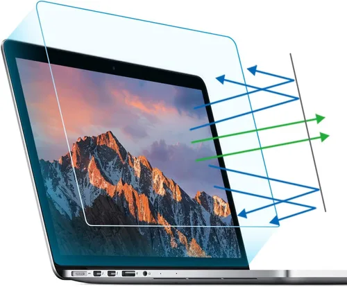 Vista 8 de F FORITO Paquete de 2 protectores de pantalla anti luz azul compatibles con MacBook Pro 2022 de 13 pulgadas con chip M2 y MacBook Air de 13