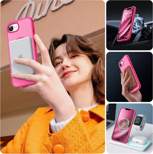 Vista 168 de TOCOL Funda para iPhone 11, compatible con Magsafe, protección completa de cámara, imanes integrados, protección contra caídas, funda translúcida