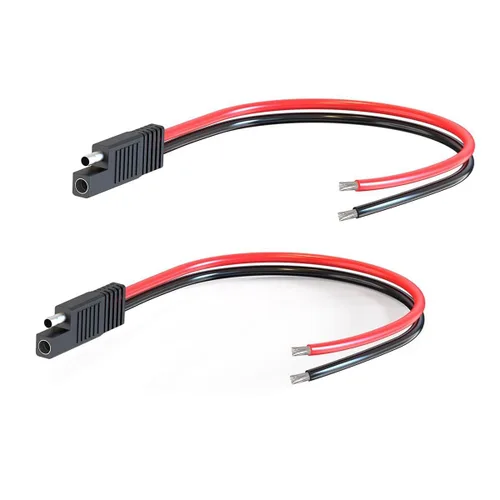 Vista 12 de ELFCULB Cable Conector SAE, 10AWG 1FT 2 Pines Conector Rápido SAE Enchufe de Desconexión para Panel Solar Carro Motocicleta (Paquete de 2)