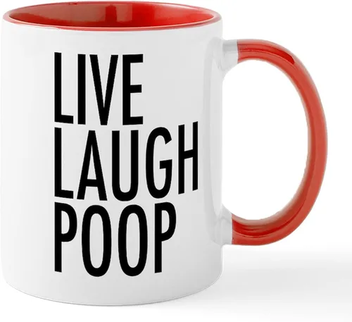 Vista 59 de CafePress Time To Poop Mugs Taza de café de cerámica de 11 oz (11.0 fl oz)