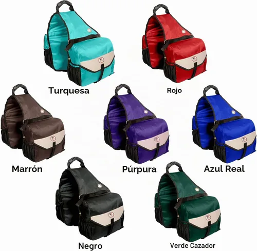 Vista 6 de Bolsa de sillín Majestic Ally para caballos - Bolsa de sillín acolchada, reflectante, impermeable y aislada de nylon con bolsillos y portabotellas