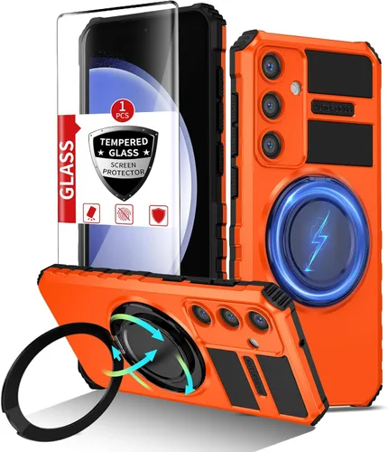Vista 83 de Funda magnética para Samsung Galaxy Note 20 Ultra compatible con carga inalámbrica MagSafe, con 1 protector de pantalla, anillo de soporte integrado