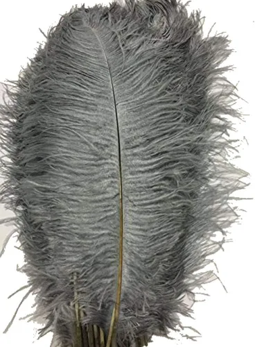 Vista 14 de MELADY® Paquete de 50 plumas de avestruz naturales de 12-14 pulgadas (11.8-13.8 in) para decoración del hogar, boda, fiesta (negro)
