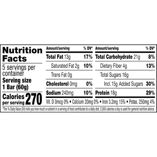 Vista 12 de RXBAR Barras altas en proteínas, 0.63 oz de proteína, sin gluten, aperitivos de proteínas, mantequilla de maní y vainilla (6 cajas, 30 barras)