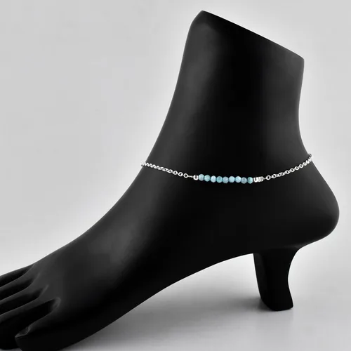 Vista 53 de YANARA Pulsera de tobillo para mujer, piedra de nacimiento natural, cuentas de piedras preciosas, tobillera delicada hecha a mano de 9 pulgadas +