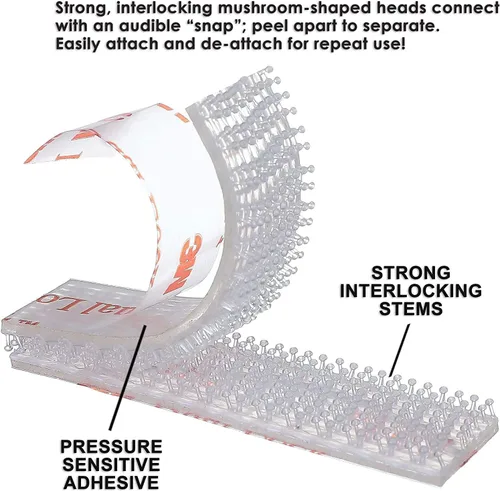 Vista 2 de 3M Tiras adhesivas de doble bloqueo para EZ Pass/I-Pass/SunPass/Fastlane, 4 tiras cada una de 1-1/2 pulgadas, transparentes