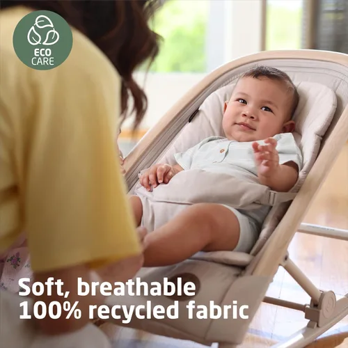 Vista 2 de Maxi-Cosi Kori - Asiento mecedor de bebé 2 en 1 para bebés, silla mecedora portátil, grafito clásico