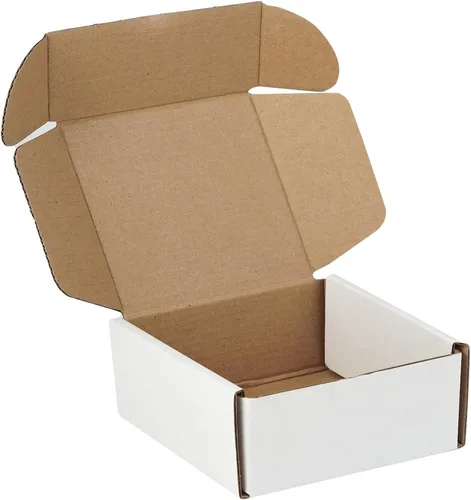 Vista 33 de Juego de 2 cajas de envío de 9 x 6 x 2 pulgadas, cajas de cartón corrugado blanco para publicidad