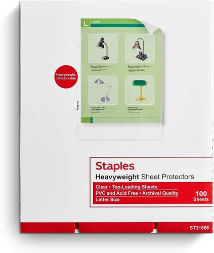 Vista 6 de Staples Protectores de sábanas pesados, 8.5 x 11 pulgadas, transparentes