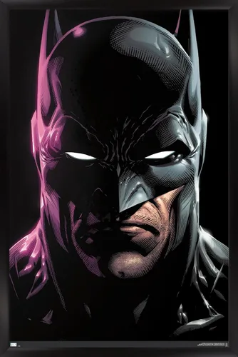 Vista 8 de Trends International DC Comics Batman - Póster de pared de retrato de 22.4 pulgadas de largo x 14.7 pulgadas, versión enmarcada en madera de granero