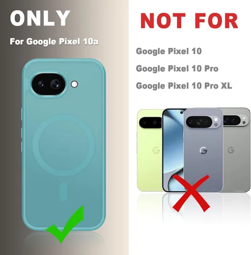 Vista 1602 de Funda para Google Pixel 10 Pro XL, cubierta magnética mate, color negro Fit for MagSafe, Screen Protector included, Shockproof Military Grade
