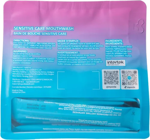 Vista 8 de MySmile - Enjuague bucal para dientes sensibles, lavado bucal nano hidroxiapatita, tamaño de viaje, sin flúor ni alcohol, remineralizante para mayor