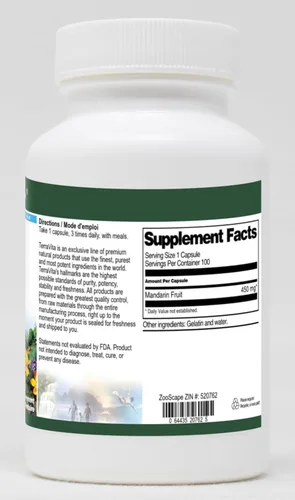 Vista 2 de Fruta de mandarina - 450 mg (100 Cápsulas, ZIN: 520762)