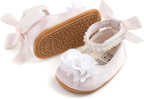 Vista 28 de Zapatos de vestir florales Mary Jane para bebé niña 01 Blanco