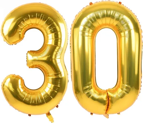 Vista 86 de Globos de números grandes, negros, de 40 pulgadas