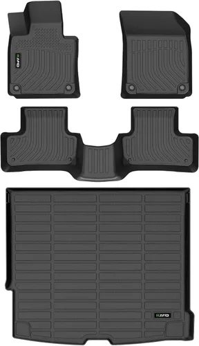 Vista 64 de HAFIDI® Juego de alfombrillas y forro de carga para Kia EV9 2024 2025 2026 (no apto para sillas de relajación), protección para todo tipo de clima