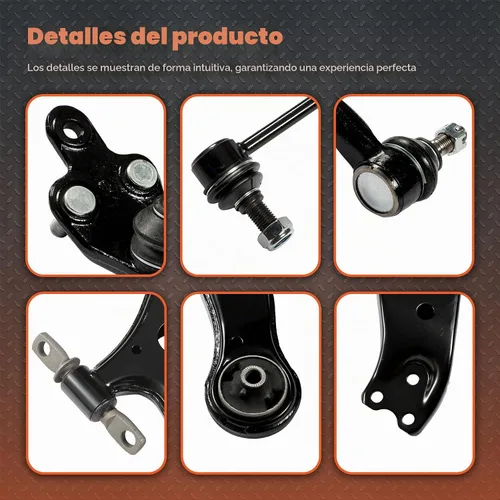 Vista 4 de labwork Kit de suspensión delantera de 14 piezas de reemplazo de brazos de control para Toyota Camry 2007-2011