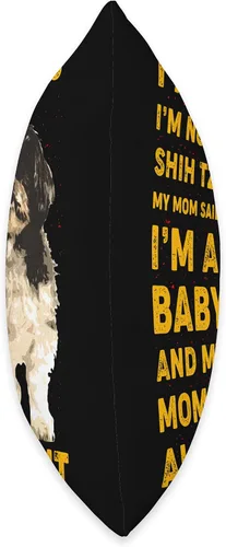 Vista 2 de Shih Tzu dog design ideas Shih Tzu Dog - Almohada divertida con texto en inglés, 16 x 16 pulgadas, multicolor