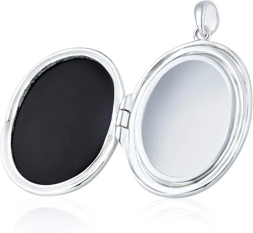 Vista 2 de Personalizado grabado personalizado sostiene imagen vintage estilo antiguo simulado negro blanco ónix sentado gatito oval gato camafeo foto colgante
