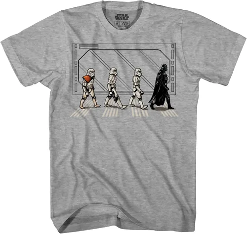 Vista 3 de STAR WARS Death Star Road Stormtrooper Crossing - Camiseta para hombre Carbón oscuro jaspeado