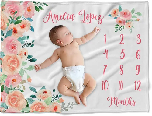Vista 21 de Manta de bebé de alpaca personalizada, manta de bebé con nombre personalizado, decoración de guardería de cactus, recién nacido, regalos