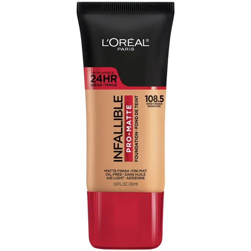 Vista 33 de L'Oreal Paris Cosmetics Makeup Infallible Pro-Matte - Base líquida de larga duración, True Porcelain, 1 onza líquida.