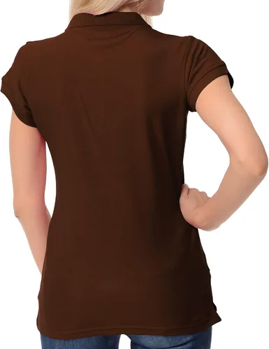 Vista 3 de FRESH TEE Polo de manga corta 100% algodón ajustado para mujer