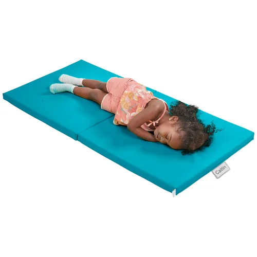 Vista 12 de ECR4Kids SoftZone - Alfombrillas plegables para reposo, diseño de arco iris, colchoneta para dormir, contemporánea, 5 piezas Contemporáneo