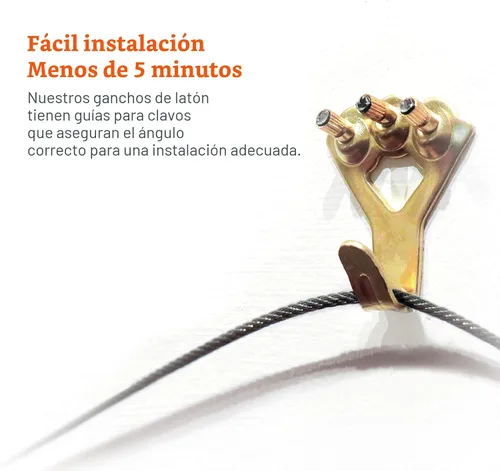 Vista 7 de Perchas de fotos de 100 libras, paquete de 10 con clavos, ganchos para colgar cuadros, accesorios para colgar cuadros, ganchos o colgadores