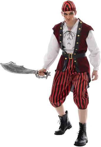 Vista 5 de EraSpooky - Disfraz de pirata de lujo para hombre