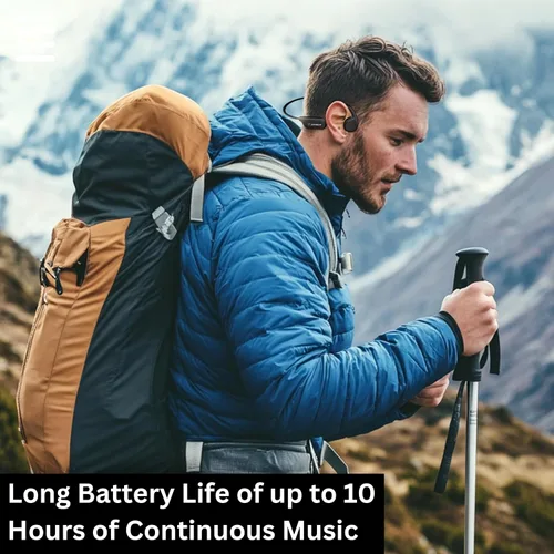 Vista 5 de Auriculares de oído abierto Bluetooth inalámbricos, IP68 impermeables de conducción ósea Bluetooth, auriculares inalámbricos Bluetooth, auriculares