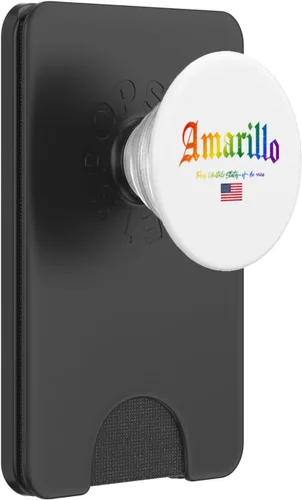 Vista 8 de Amarillo Gothic Design Lgbtqai+ rainbow Version PopSockets Adhesive PopGrip