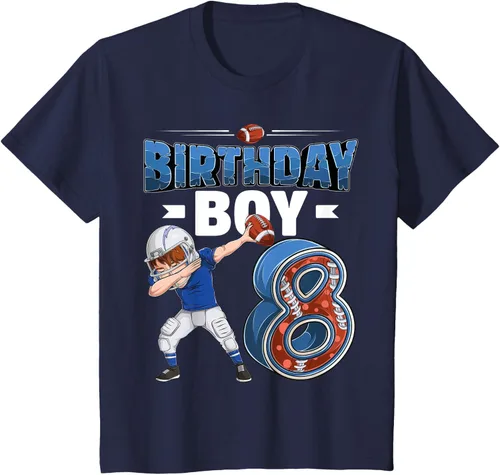 Vista 74 de Dabbing Boy - Camiseta de 8 años de fútbol americano americano, Negro, S