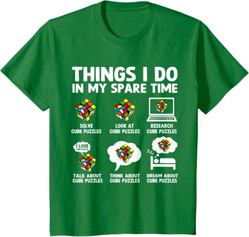 Vista 42 de Things I Do in My Spare Time Cube Puzzle Speed Cubing Camiseta