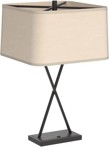 Vista 4 de Franklin Iron Works Megan - Juego de 2 lámparas de mesa modernas de 26.5 pulgadas de alto, con puerto de carga USB, LED, bronce, rectangular