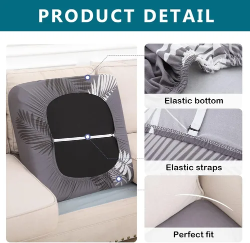 Vista 5 de hyha Fundas de cojín para sofá de exterior con estampado, fundas lavables para sofá de flores para muebles de patio al aire libre, funda de asiento