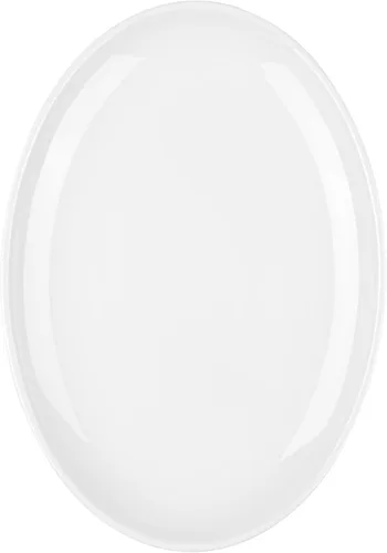 Vista 14 de Restaurantware Voga - Platos llanos de 10 x 7.1 pulgadas, 10 platos ovalados pequeños, resistentes a roturas, aptos para lavavajillas, platos
