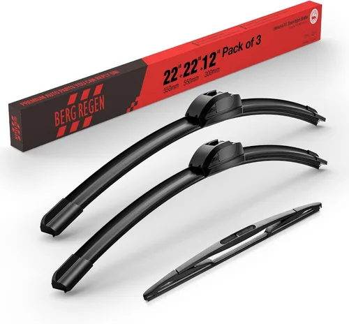 Vista 112 de BERG REGEN Escobillas limpiaparabrisas de 15"+15" con escobilla trasera de 13" - Juego de repuesto automotriz para Jeep Wrangler JK 2008 2009 2010