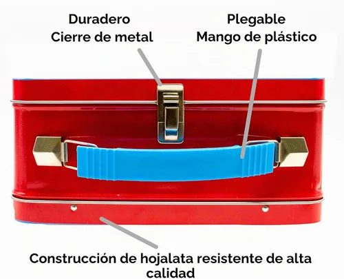 Vista 6 de AQUARIUS David Bowie Aladdin Sane - Caja de almacenamiento de lata resistente con mango de plástico y cubierta frontal en relieve, mercancía