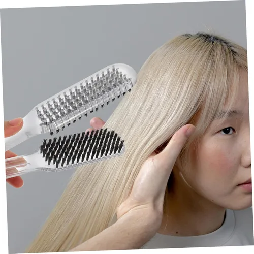 Vista 2 de Cepillo de pinza para alisar el cabello Pinza para el cabello Cepillo de doble cara alisador de doble cara cepillo alisador de pelo Peine