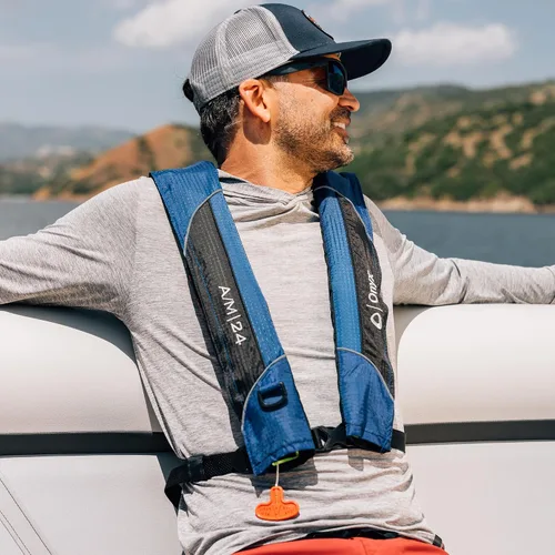 Vista 2 de Onyx A/M-24 Automatic/Manual Inflatable Life Jacket, U.S. Coast Guard Approved, Low Profile, Compact Design, Manual Convertible Inflation Option