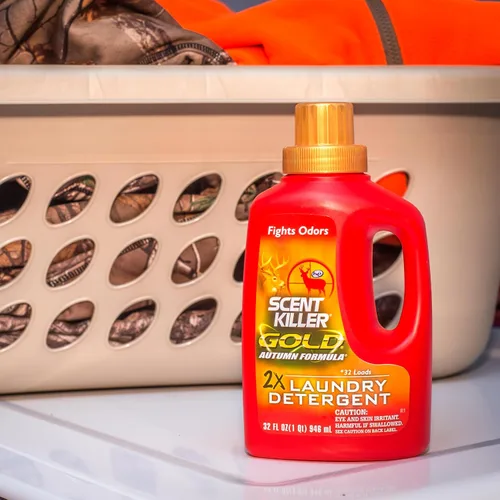 Vista 4 de Scent Killer Gold Autumn Formula Eliminador de olores Detergente para ropa para equipo de caza, 32 onzas líquidas