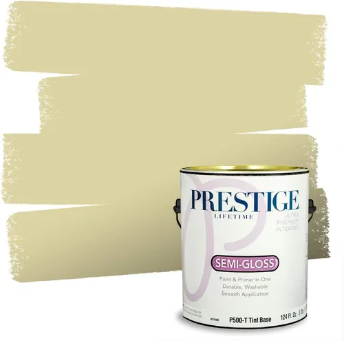Vista 59 de PRESTIGE Pinturas de pintura exterior e imprimación en uno, 1 galón, plano, combinación comparable de Benjamin Moore* Manzanilla*