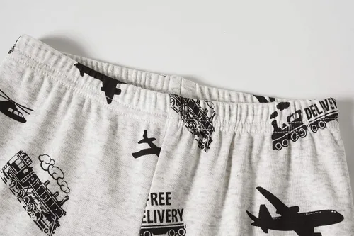 Vista 6 de KikizYe - Conjunto de pijamas para niños y niñas pequeños y grandes, ropa de dormir de 100% algodón