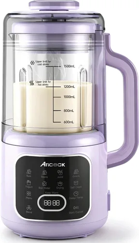 Vista 7 de 11 en 1 máquina de leche de nueces, máquina de leche de soja de 50 onzas con autolimpieza Almond Milk, Oat, Soy, Yogurt, Juice, Ultra-Quiet
