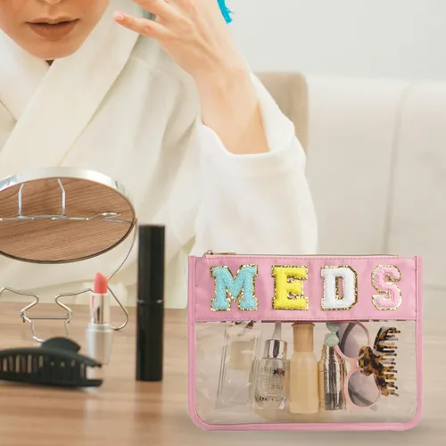 Vista 6 de ChezMax Bolsa de cosas preparadas para viajes, Meds rosados, Moderno