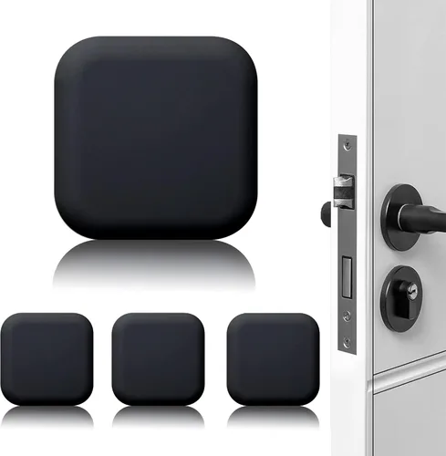 Vista 9 de Topes de Puerta Protector de Pared Protector Amortiguador Pomo de Puerta Mango de Puerta Parachoques Autoadhesivo Silenciador Goma Suave Almohadilla