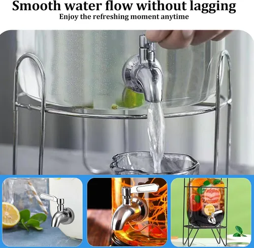 Vista 6 de Grifo de reemplazo del dispensador de bebidas,Grifo de acero inoxidable para dispensador de agua,Caño de reemplazo del dispensador de bebidas