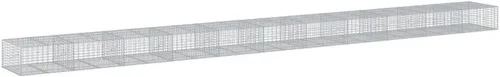 Vista 75 de vidaXL Cesta de gavión con tapa, 39.4 x 19.7 x 39.4 pulgadas, hierro galvanizado rectangular, resistente a la intemperie, montaje sin herramientas