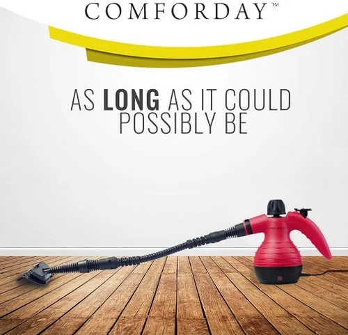 Vista 6 de Comforday Limpiador de vapor presurizado de mano – Vaporizador multiusos con kit de accesorios de 9 piezas para eliminación de manchas, tapicería
